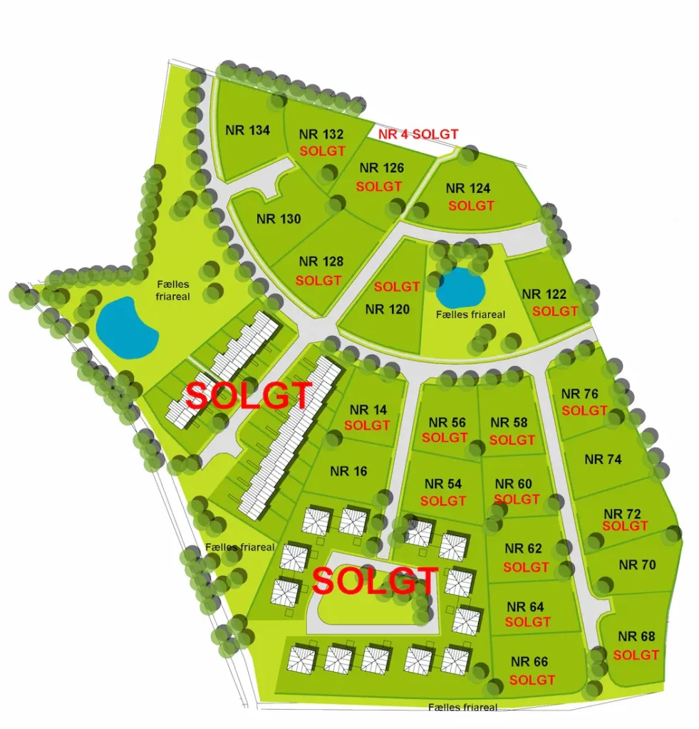 Brunbjergparken beliggenhedsplan