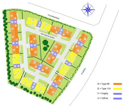 Højgårdshaven beliggenhedsplan