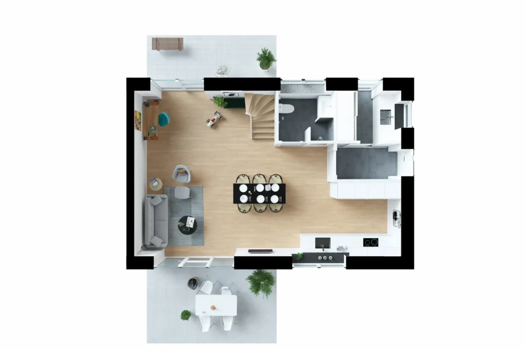 Kildeagervej plantegning stue-etage 140 m2