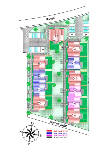 Pilevej beliggenhedsplan
