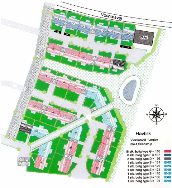 Vosnæsparken beliggenhedsplan