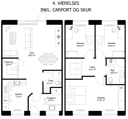 Kildeagertoften 1-50, 8361 Hasselager plantegning