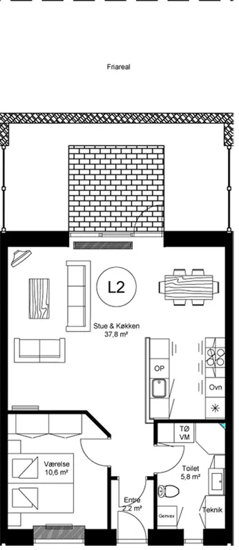 Kildeagervej 152-294, Hasselager, plantegning